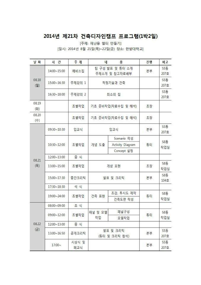 2014년 08.21~22 건축디자인 캠프 01 게시글의 3 번째 이미지