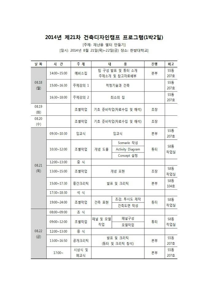 2014년 08.21~22 건축디자인 캠프 01 게시글의 3 번째 이미지