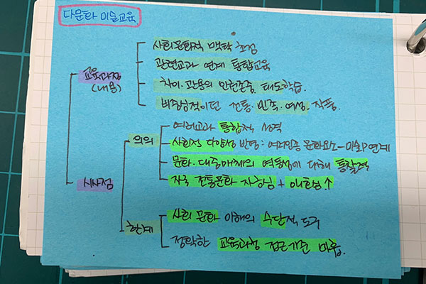 미술교육론 포스트잇