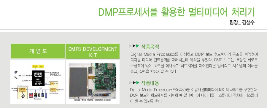 [2008] DMP 프로세서를 활용한 멀티미디어 처리기 게시글의 1 번째 이미지